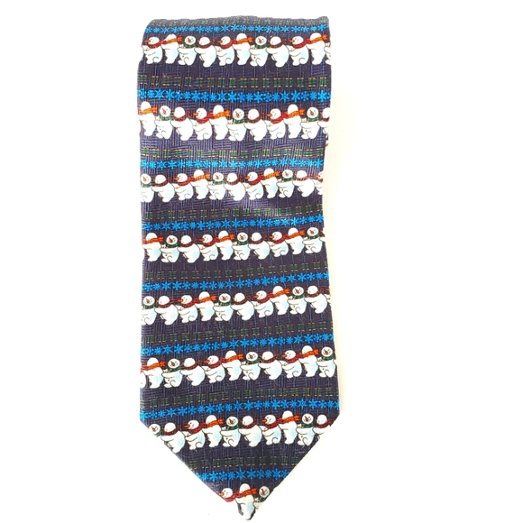 Addiction Ugly Christmas Tie Snowman - Picture 1 of 7